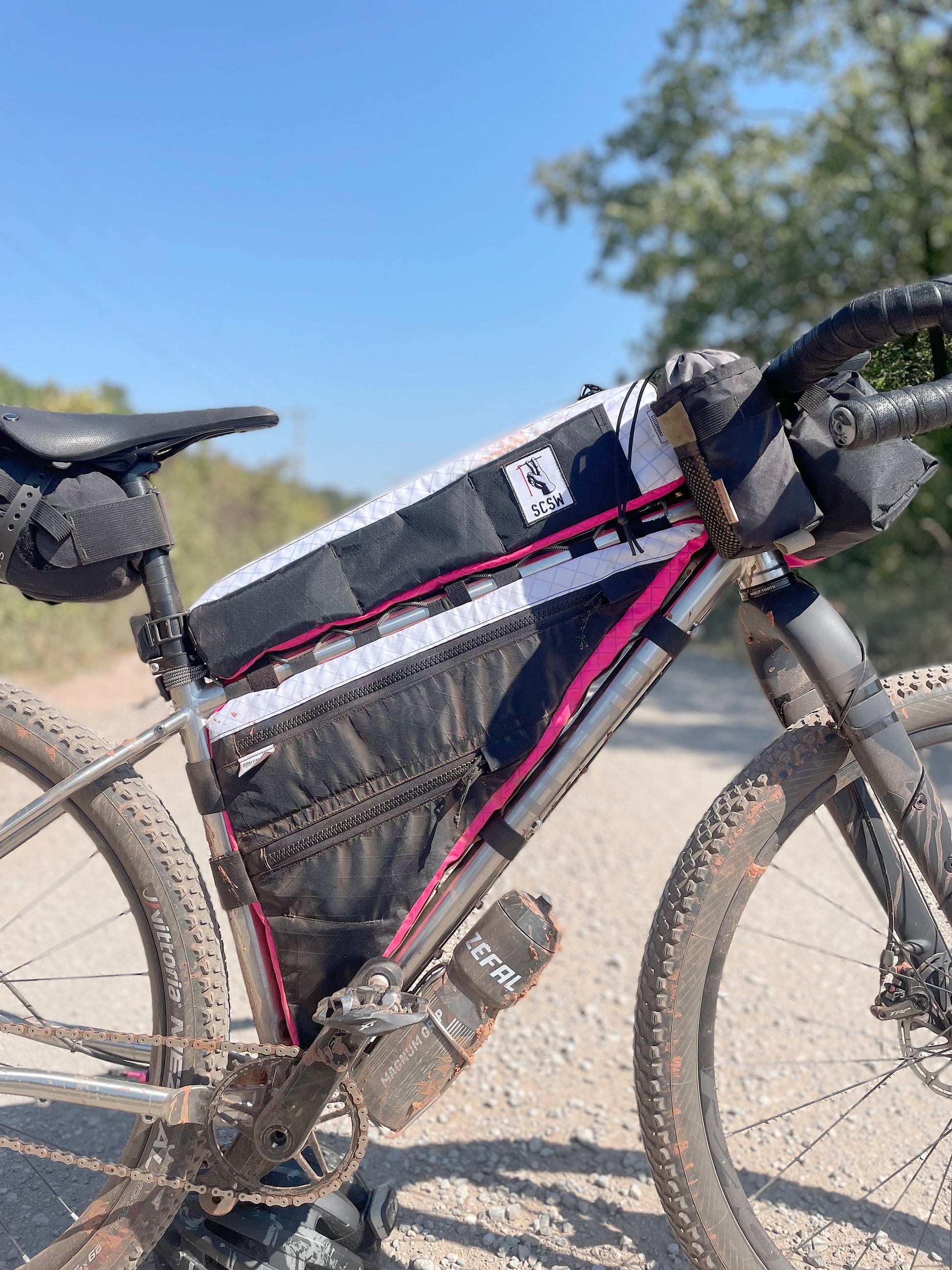 gravel bike frame bag Deposit: Custom Full Frame Bag – South City Stitchworks